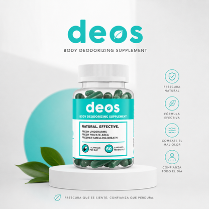 DEOS ORIGINAL Y SELLADO (60 CÁPSULAS) (DESODORANTE NATURAL)